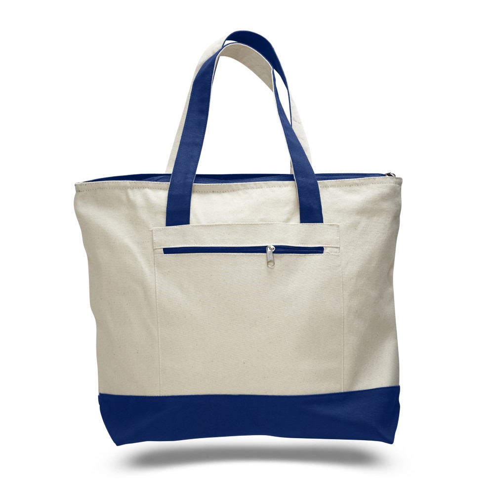 Zipper Tote Bag with Color Handles – accessline